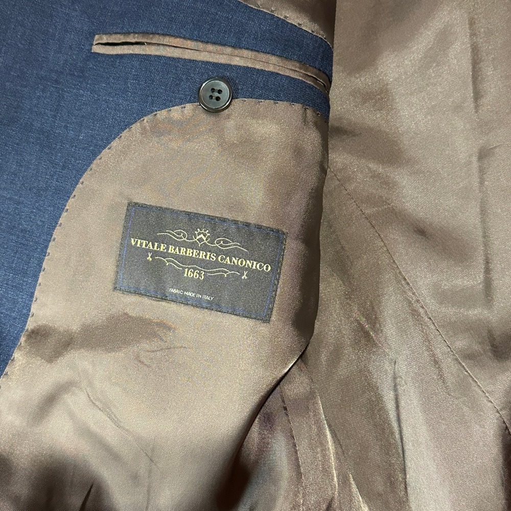 Suitsupply Havana Blue Wool Blazer Sport Coat Vitale Barberis Canonico 38R *READ - Picture 7 of 9